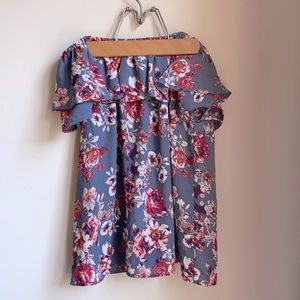 Off Shoulder Floral Top